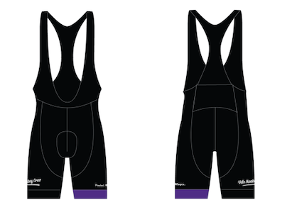 Velo Monkey Custom Purple Tech Bib (female)