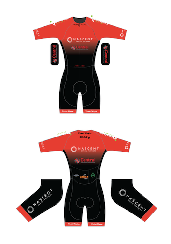 Nascent Red/Black Custom Short Sleeve Skinsuit Male