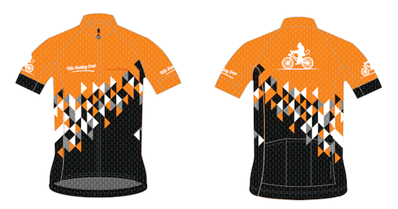 Velo Monkey Custom Orange Tech Jersey (female)