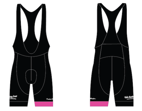 Velo Monkey Custom Pink Tech Bib (male)